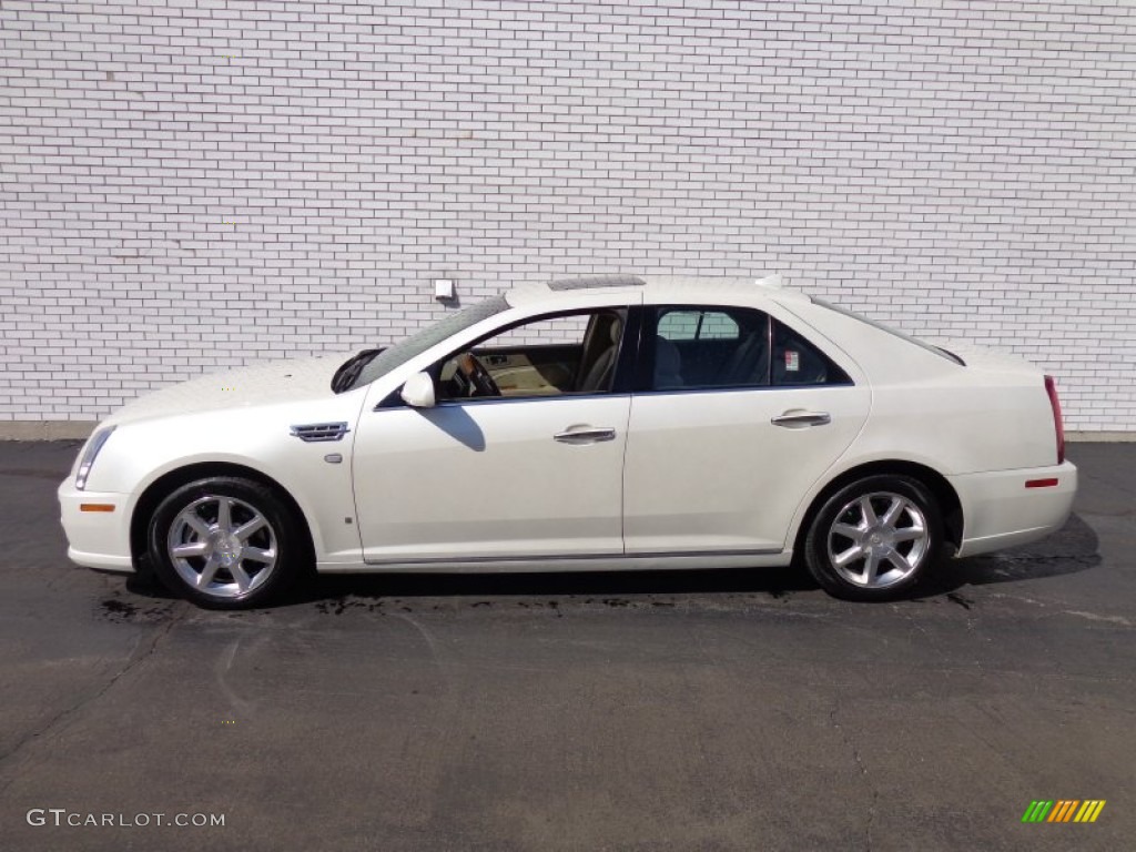 White Diamond Tricoat 2009 Cadillac STS 4 V6 AWD Exterior Photo #92118605