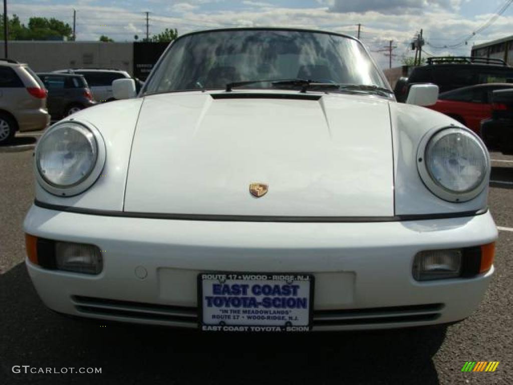 1991 911 Carrera 4 Targa - Grand Prix White / Cashmere Beige photo #2