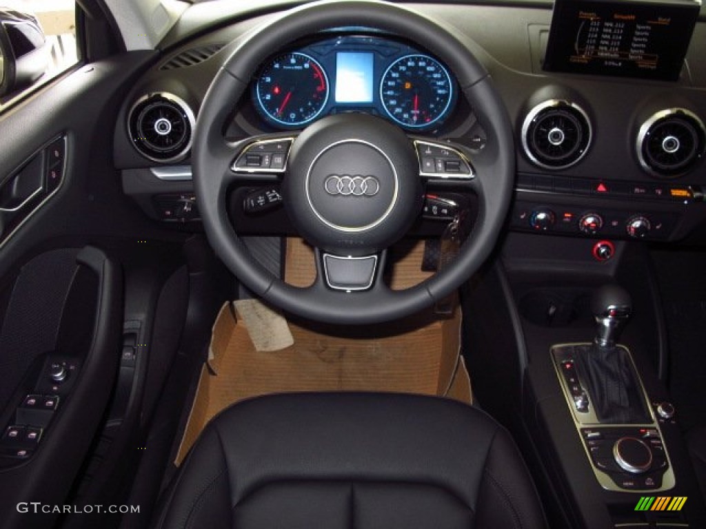 2015 Audi A3 2.0 Premium quattro Black Dashboard Photo #92122112