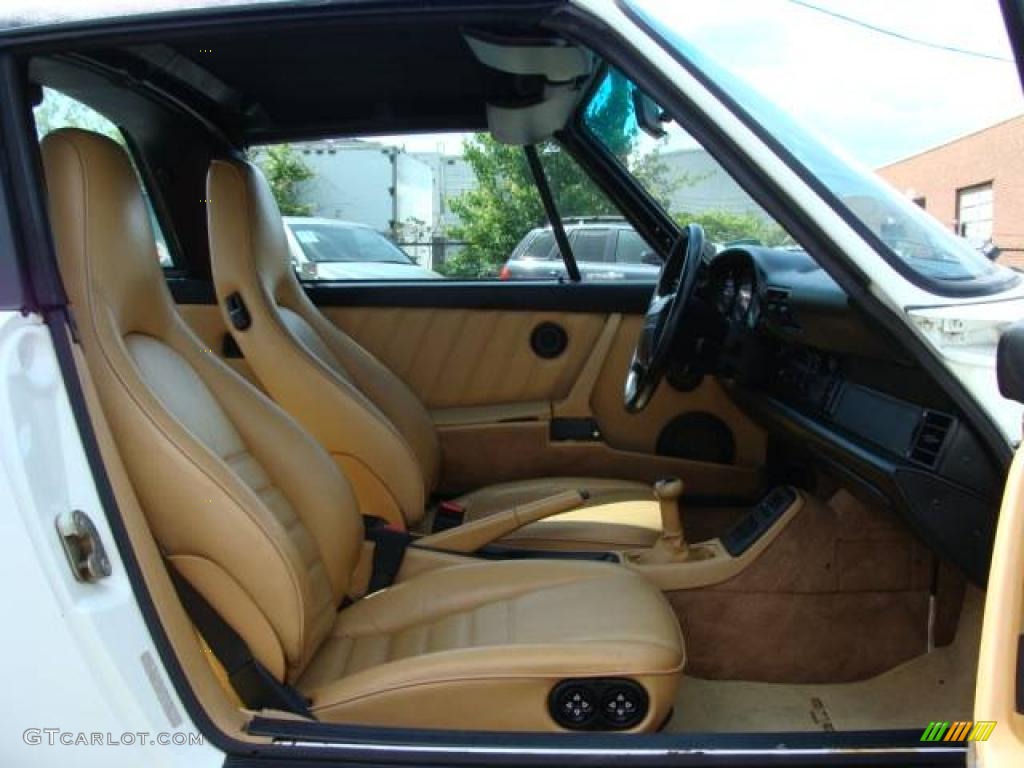 1991 911 Carrera 4 Targa - Grand Prix White / Cashmere Beige photo #9