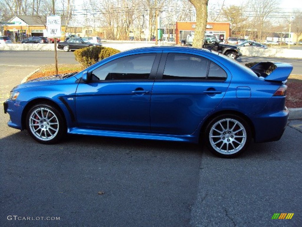 2012 Lancer Evolution GSR - Octane Blue / Black Recaro photo #5