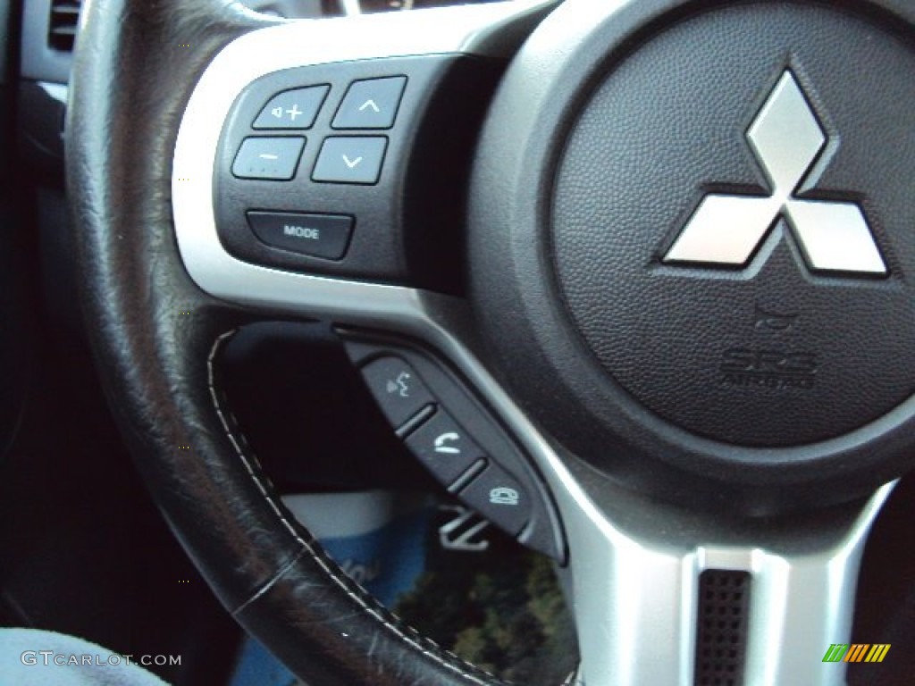 2012 Lancer Evolution GSR - Octane Blue / Black Recaro photo #16