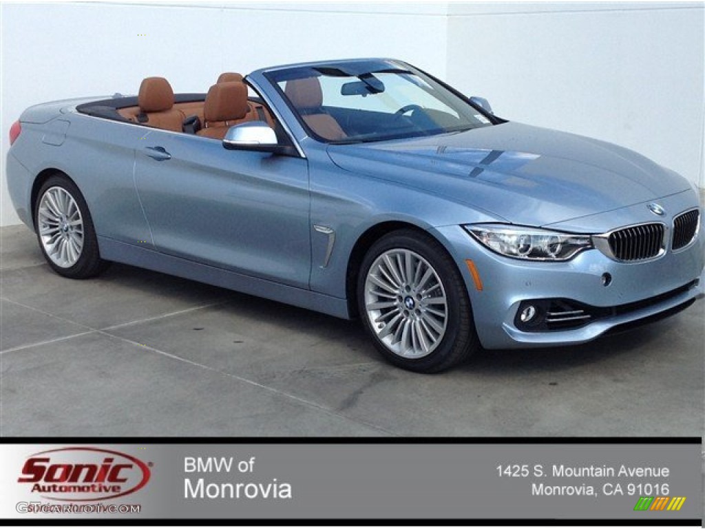 2014 4 Series 435i Convertible - Liquid Blue Metallic / Saddle Brown photo #1