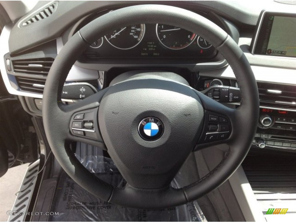 2014 BMW X5 xDrive35d Black Steering Wheel Photo #92123492