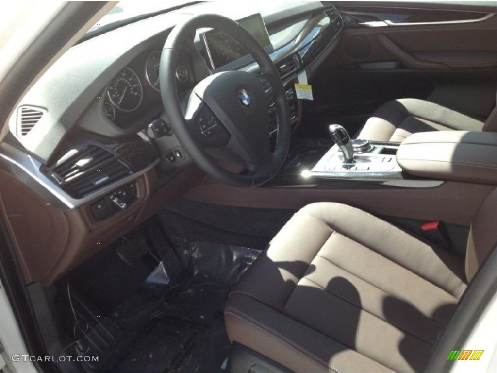 Mocha Interior 2014 BMW X5 xDrive35d Photo #92123600