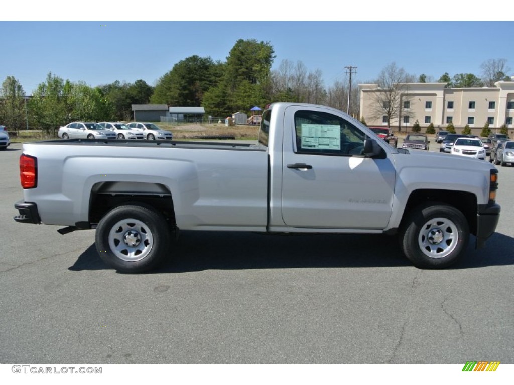 2014 Silverado 1500 WT Regular Cab - Silver Ice Metallic / Jet Black/Dark Ash photo #6