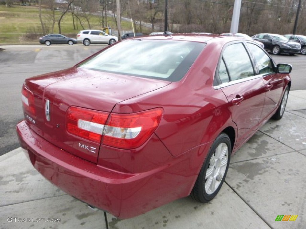 2008 MKZ Sedan - Vivid Red Metallic / Sand photo #5