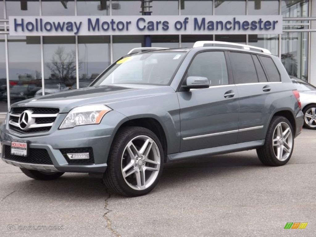 2012 GLK 350 4Matic - Sapphire Grey Metallic / Black photo #1