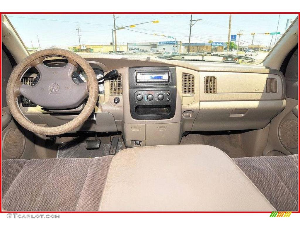 2003 Ram 2500 SLT Quad Cab - Dark Garnet Red Pearl / Taupe photo #29