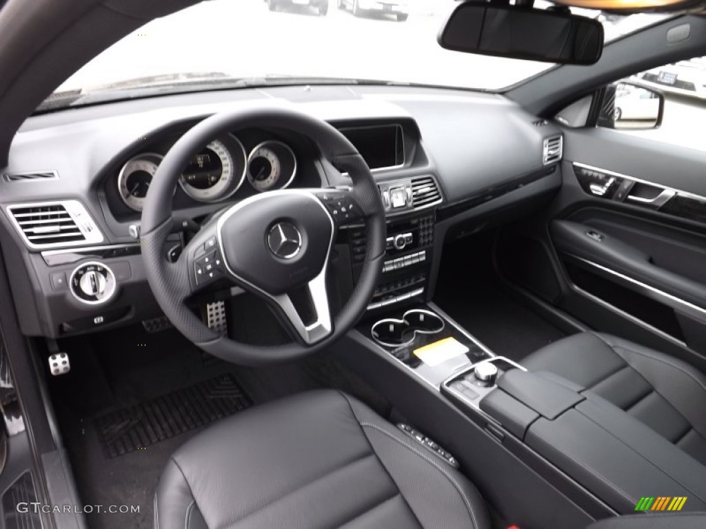 Black Interior 2014 Mercedes-Benz E 350 4Matic Coupe Photo #92128619