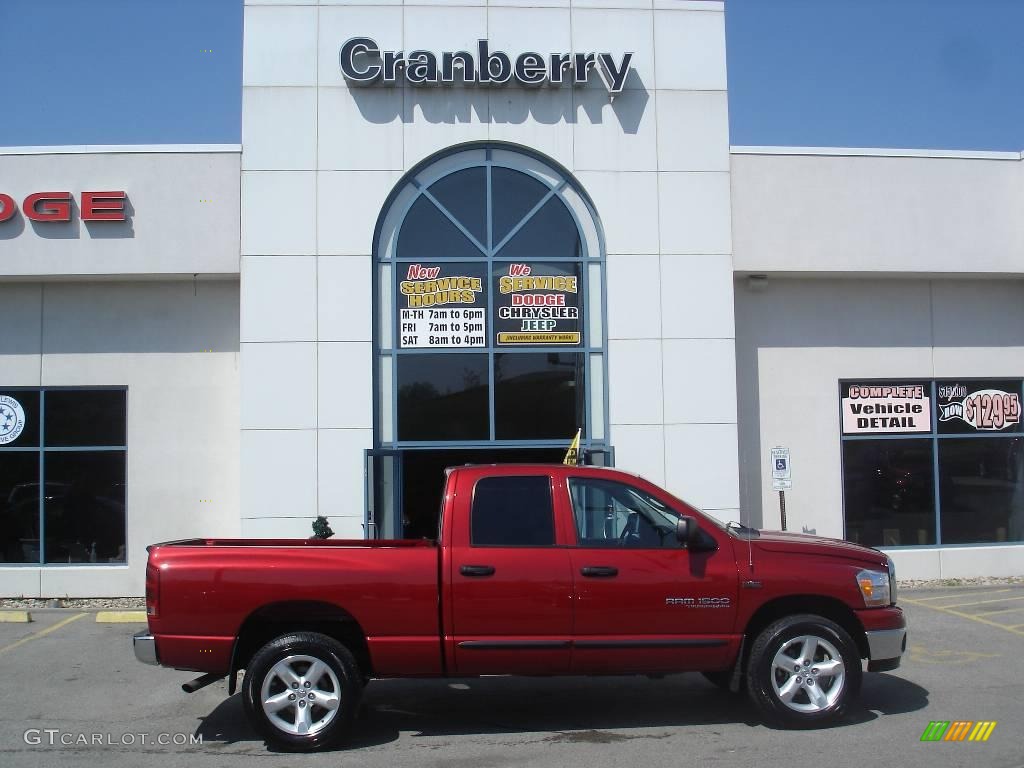 2006 Ram 1500 SLT Quad Cab 4x4 - Inferno Red Crystal Pearl / Medium Slate Gray photo #1