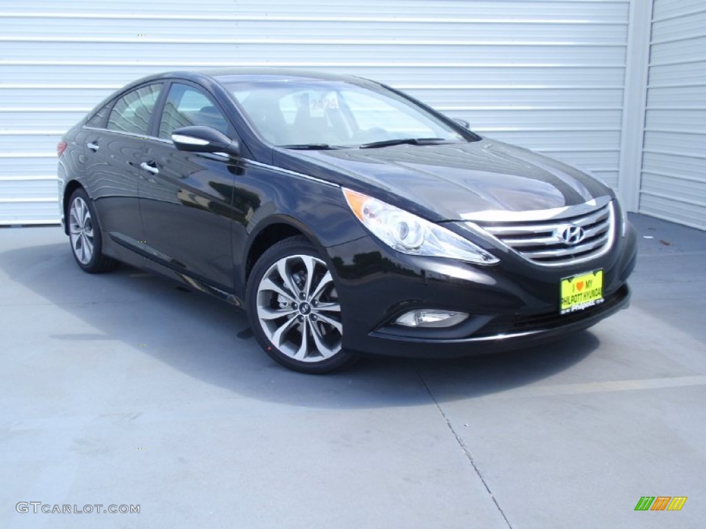 2014 Sonata SE - Phantom Black Metallic / Black photo #1