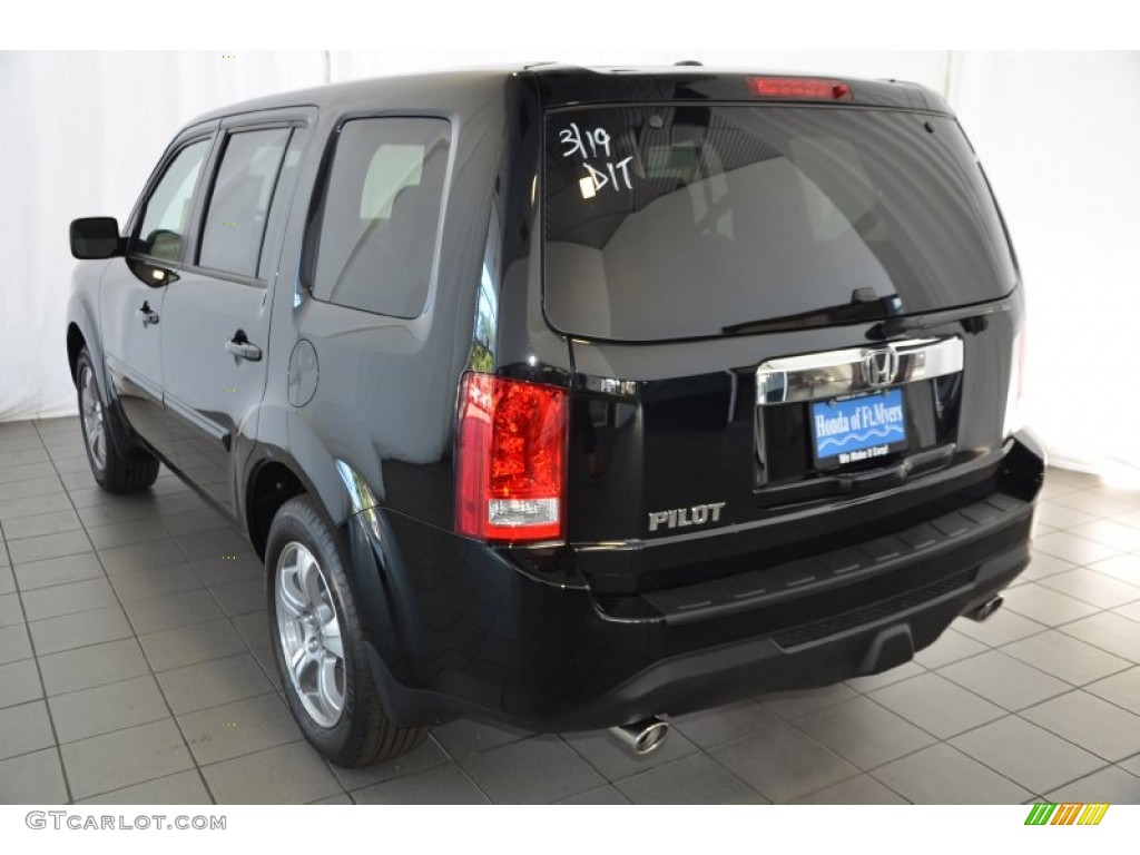 2014 Pilot EX-L - Crystal Black Pearl / Gray photo #5