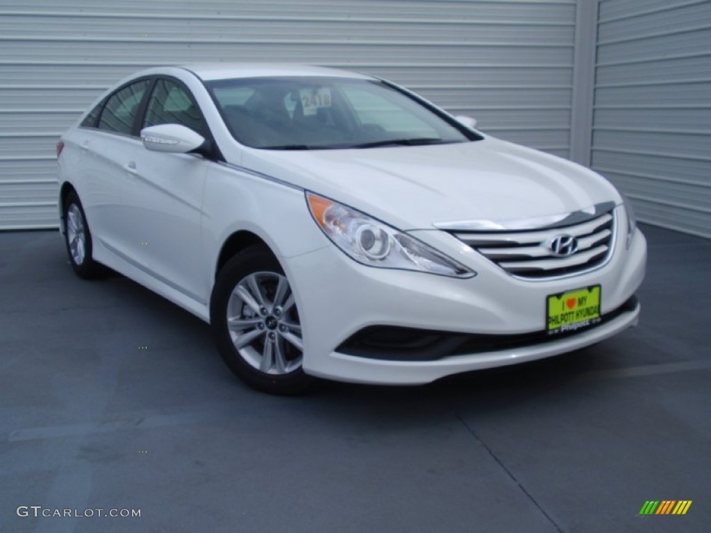 Pearl White Hyundai Sonata