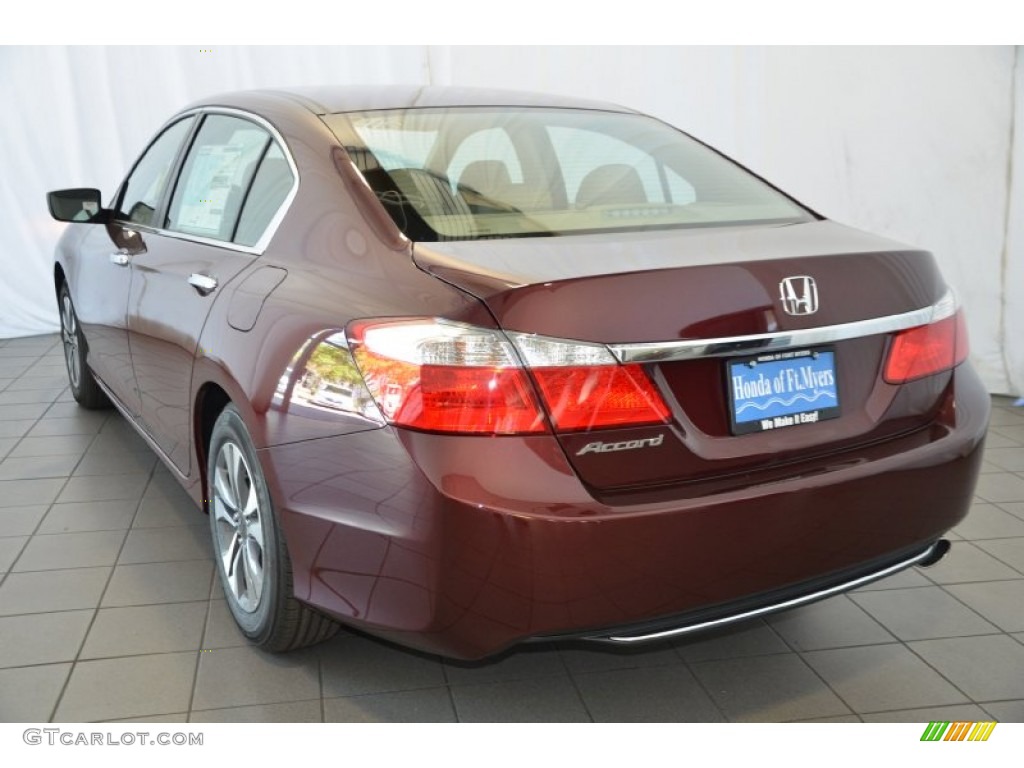 2014 Accord LX Sedan - Basque Red Pearl II / Ivory photo #6