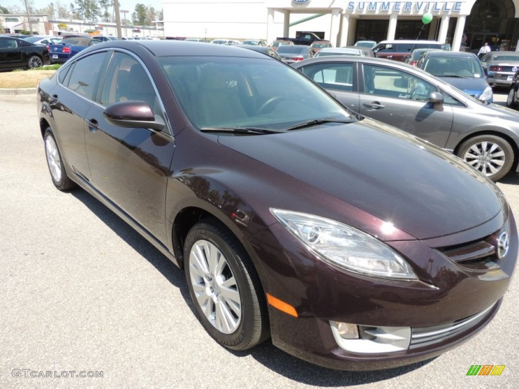 2010 MAZDA6 i Touring Sedan - Black Cherry Metallic / Beige photo #1