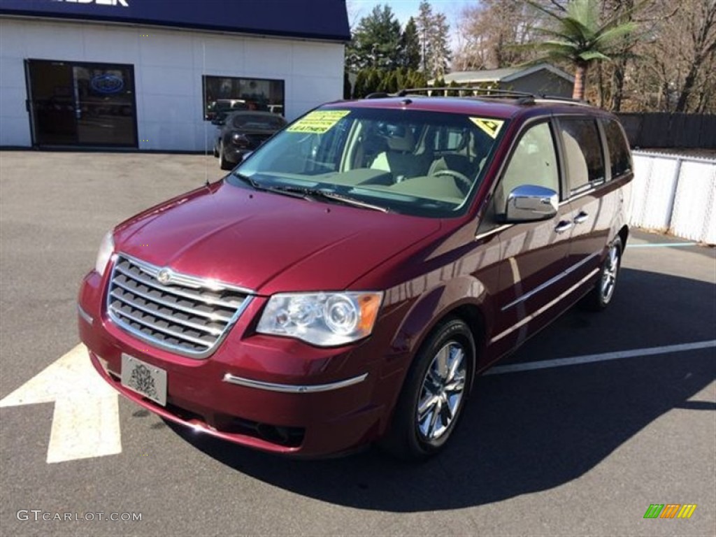 2008 Town & Country Limited - Deep Crimson Crystal Pearlcoat / Medium Slate Gray/Light Shale photo #1