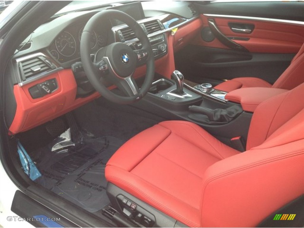 Coral Red Interior 2014 BMW 4 Series 435i Coupe Photo #92139370