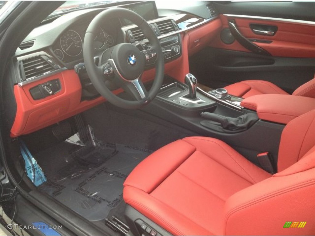Coral Red Interior 2014 BMW 4 Series 435i Coupe Photo #92139574