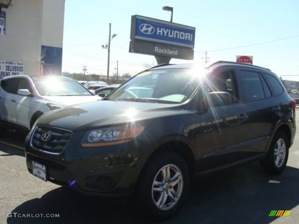 2011 Santa Fe GLS AWD - Black Forest Green / Gray photo #1