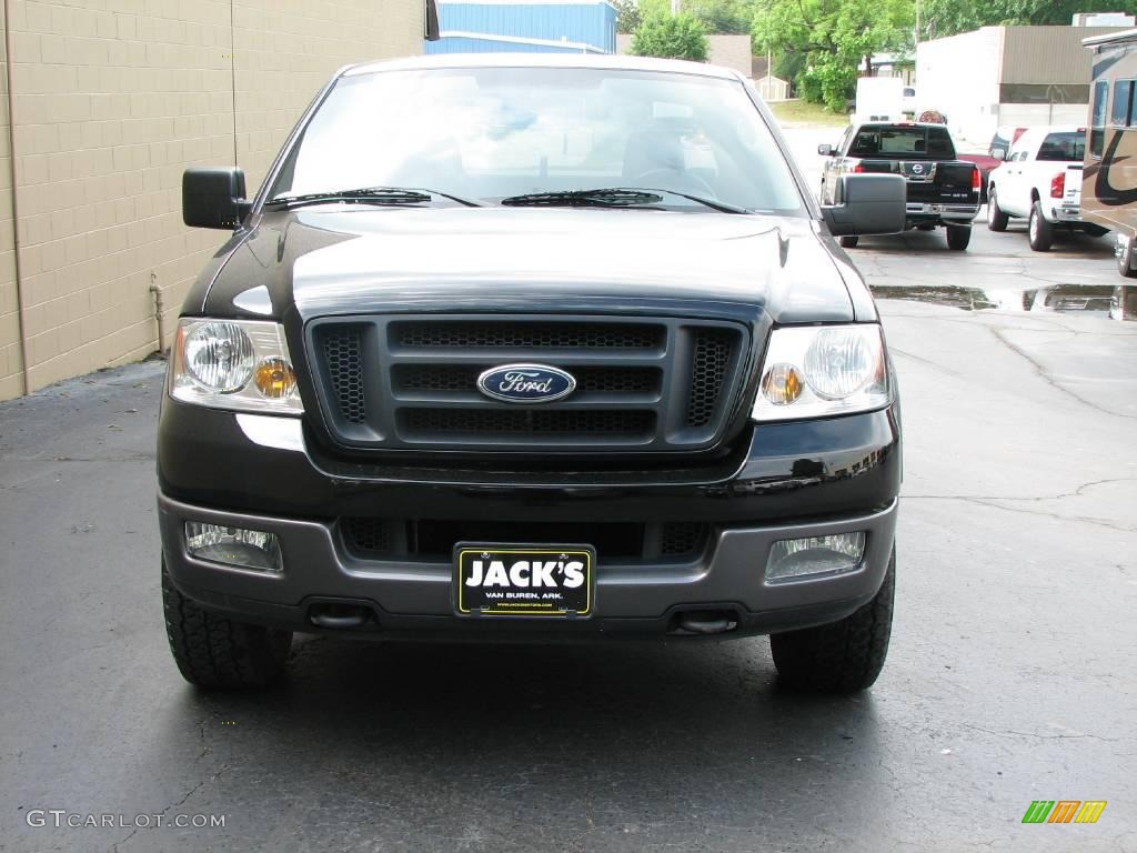 2004 F150 FX4 Regular Cab 4x4 - Black / Black/Medium Flint photo #3