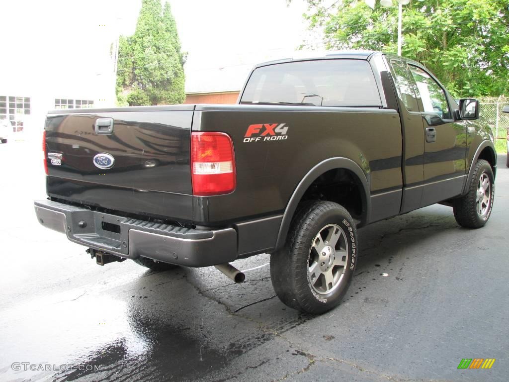 2004 F150 FX4 Regular Cab 4x4 - Black / Black/Medium Flint photo #5