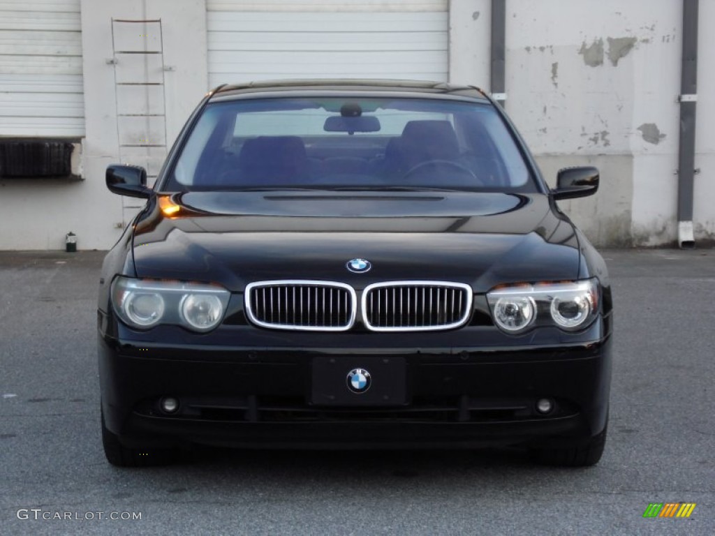 2003 7 Series 745i Sedan - Black Sapphire Metallic / Black/Black photo #11