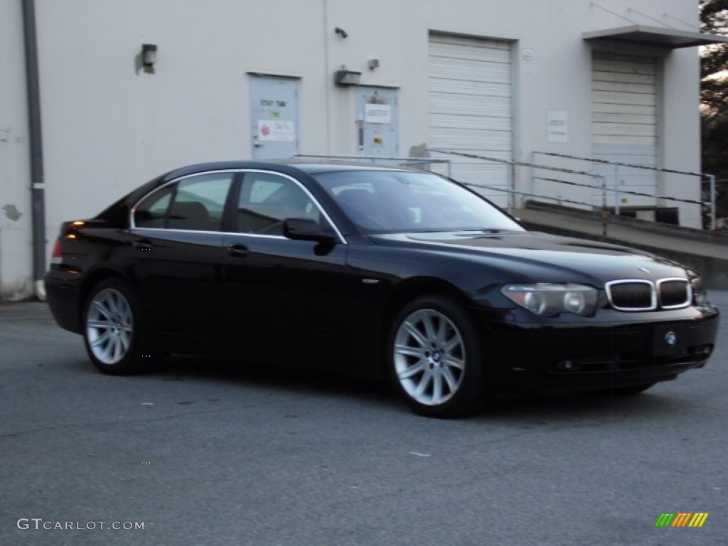 2003 7 Series 745i Sedan - Black Sapphire Metallic / Black/Black photo #12