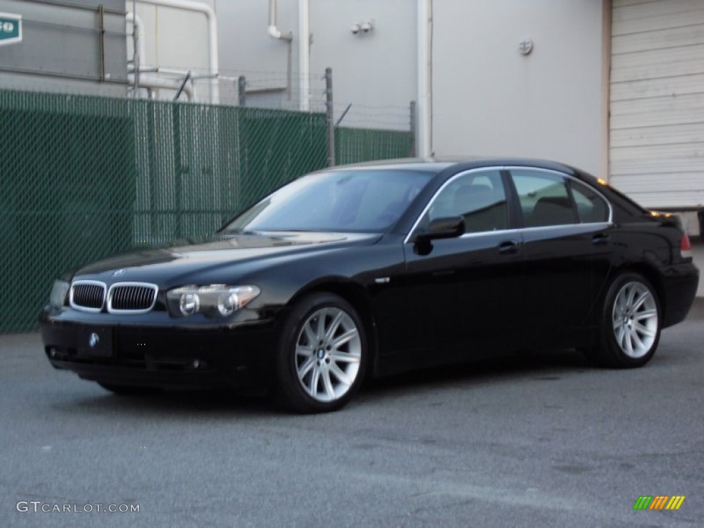 2003 7 Series 745i Sedan - Black Sapphire Metallic / Black/Black photo #15