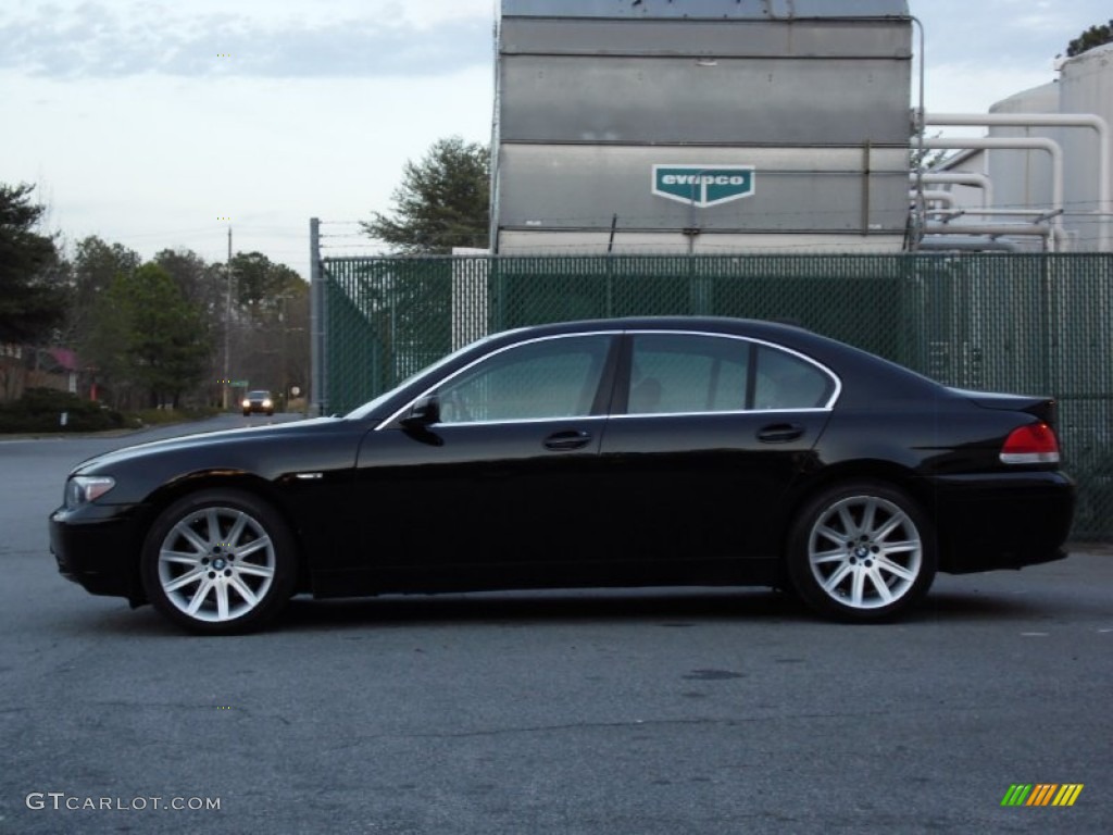 2003 7 Series 745i Sedan - Black Sapphire Metallic / Black/Black photo #18