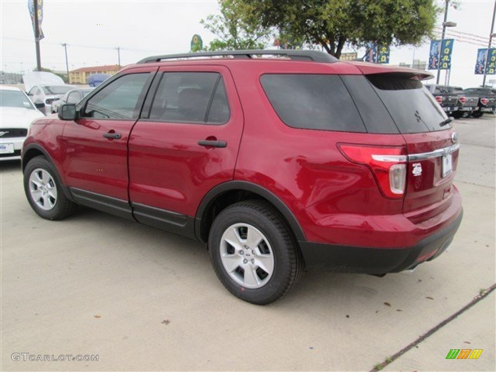 2014 Explorer FWD - Ruby Red / Medium Light Stone photo #3