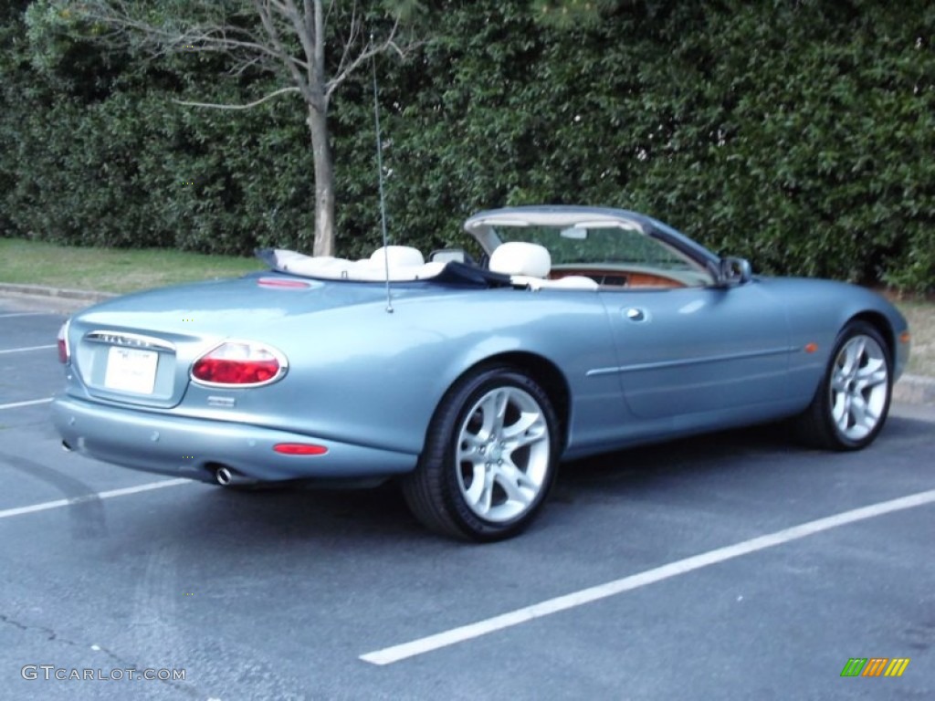 2003 XK XK8 Convertible - Pacific Blue Metallic / Ivory photo #35