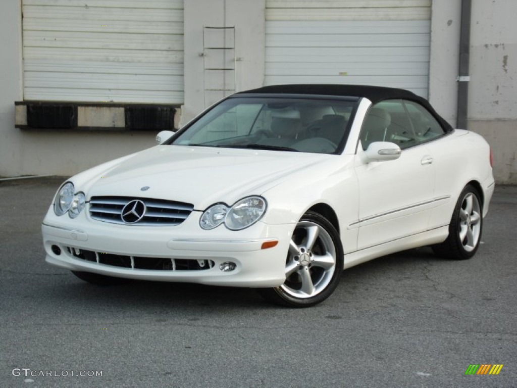 2005 CLK 320 Cabriolet - Alabaster White / Stone photo #1