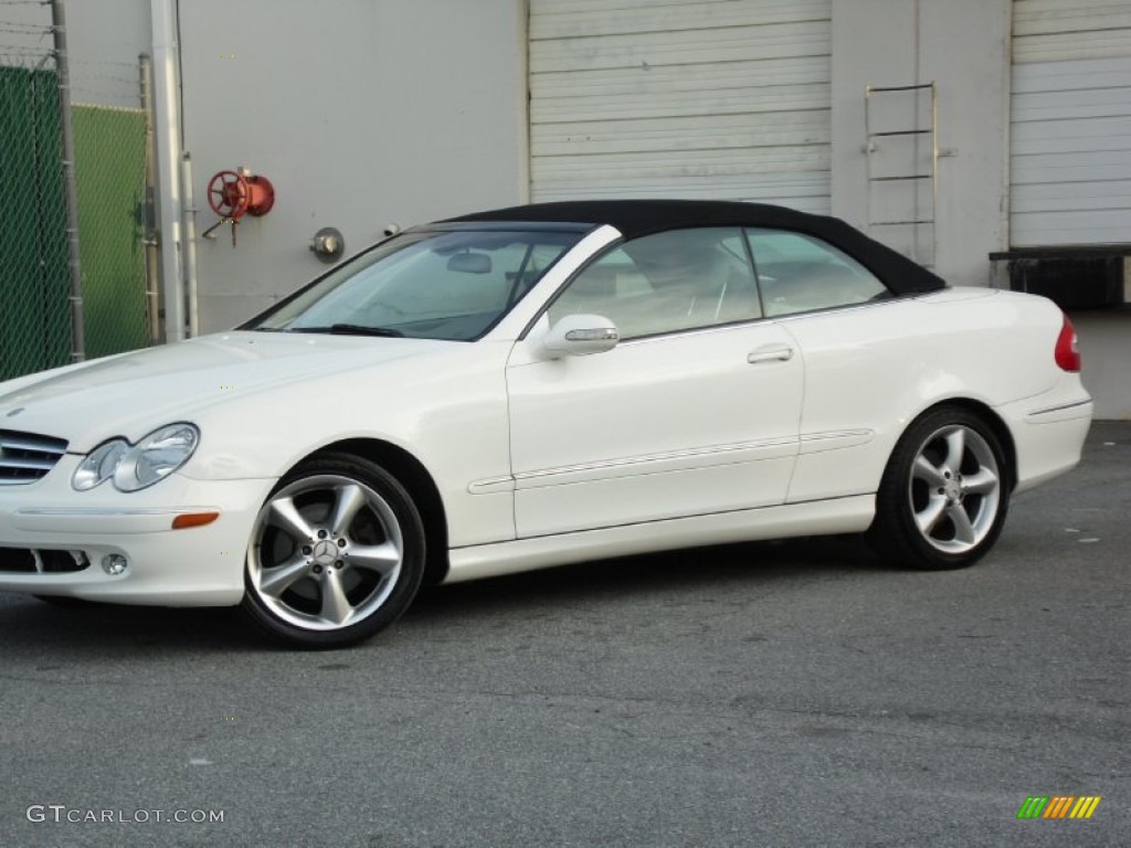 2005 CLK 320 Cabriolet - Alabaster White / Stone photo #5