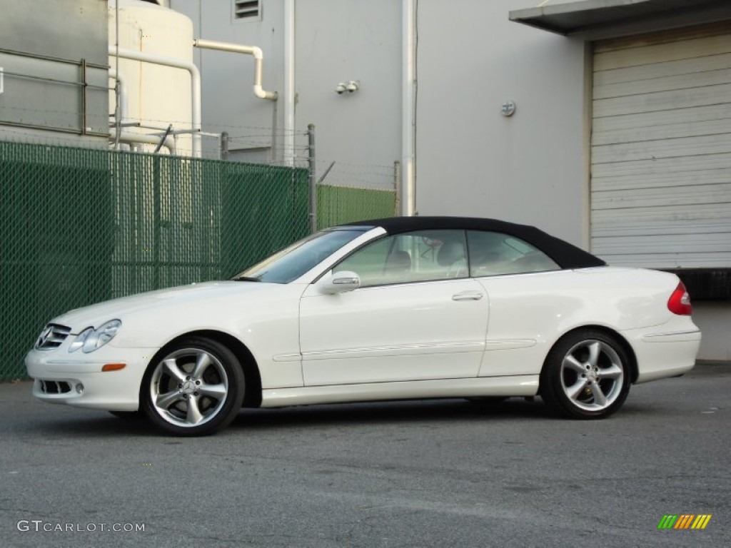 2005 CLK 320 Cabriolet - Alabaster White / Stone photo #6