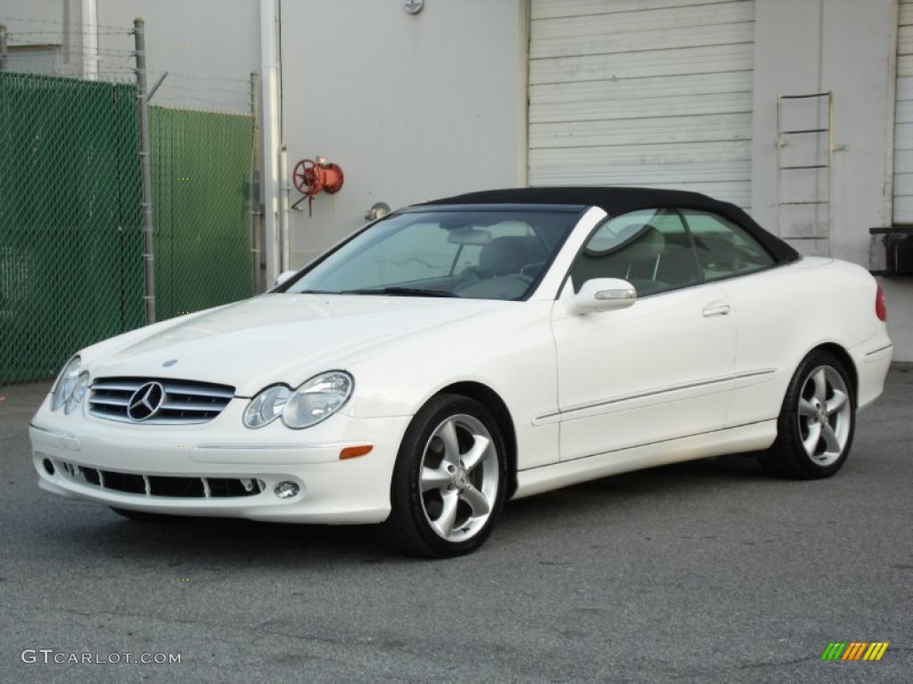 2005 CLK 320 Cabriolet - Alabaster White / Stone photo #7