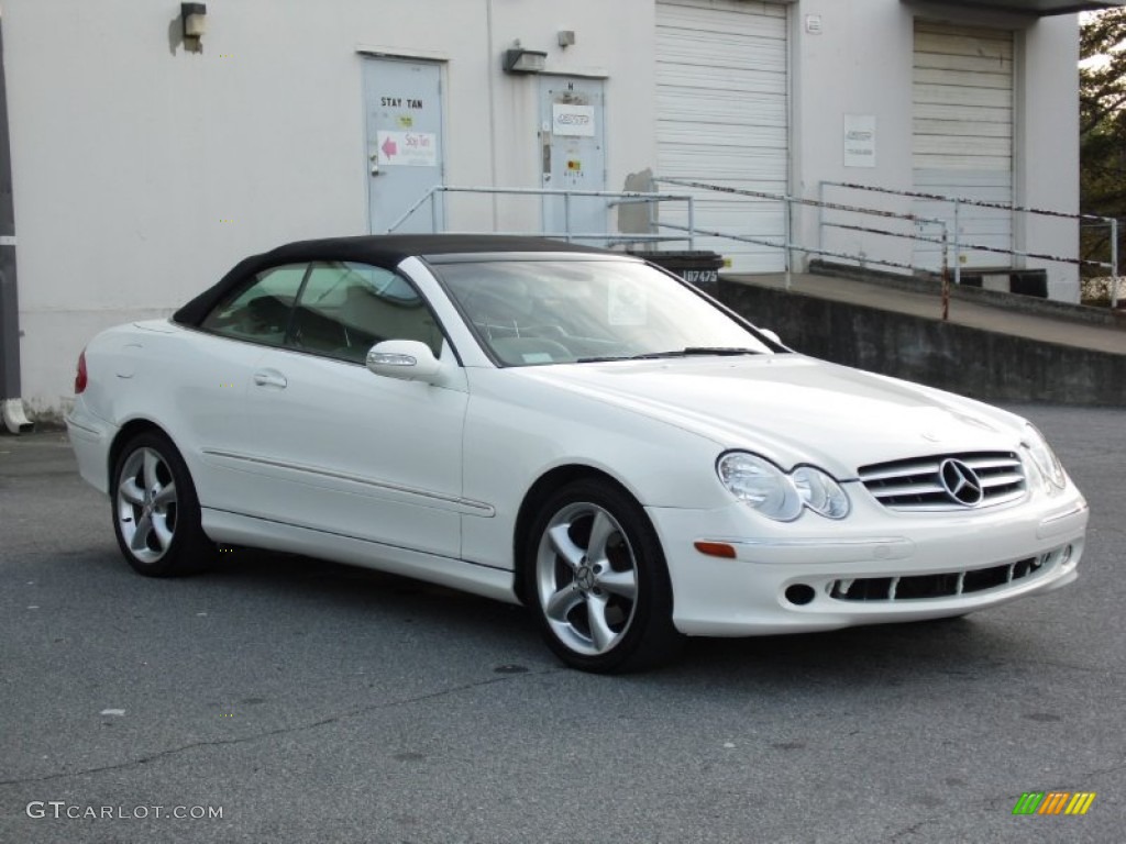 2005 CLK 320 Cabriolet - Alabaster White / Stone photo #8