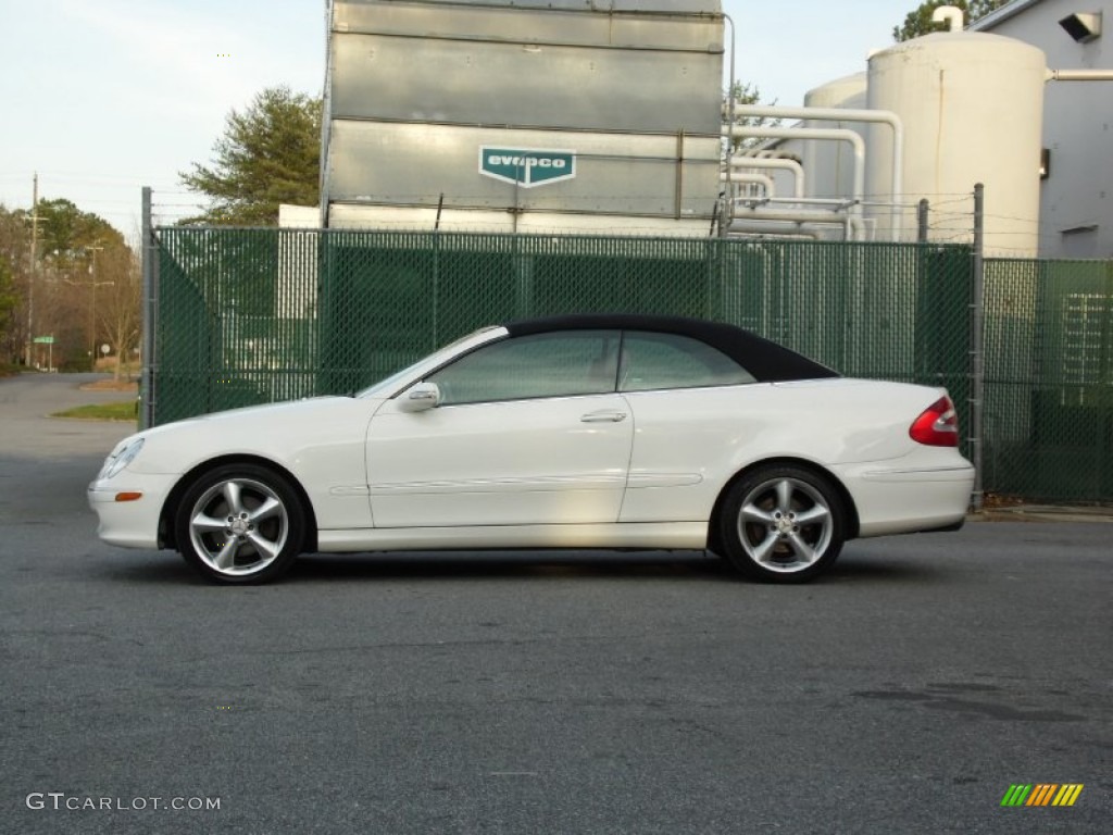2005 CLK 320 Cabriolet - Alabaster White / Stone photo #10