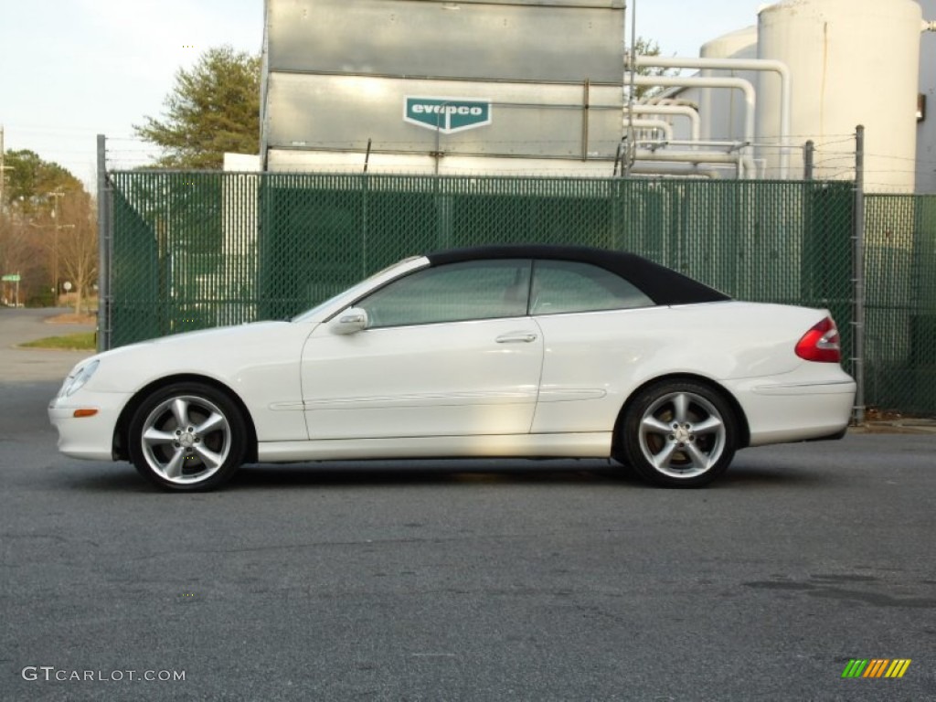 2005 CLK 320 Cabriolet - Alabaster White / Stone photo #11