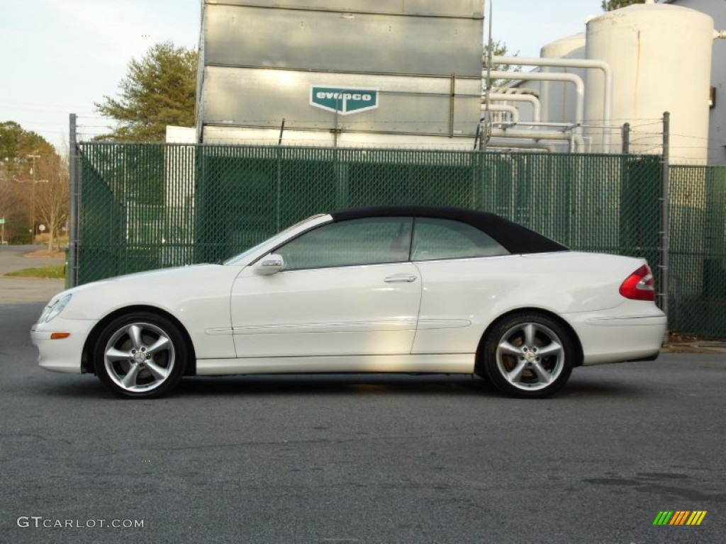 2005 CLK 320 Cabriolet - Alabaster White / Stone photo #12