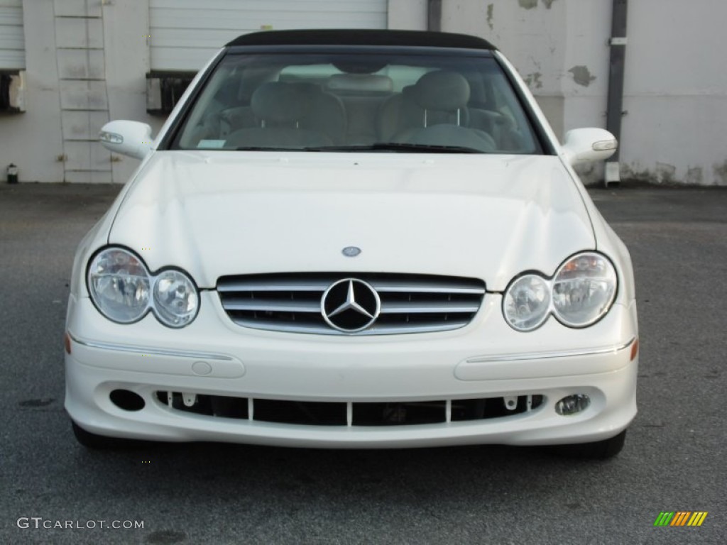 2005 CLK 320 Cabriolet - Alabaster White / Stone photo #13