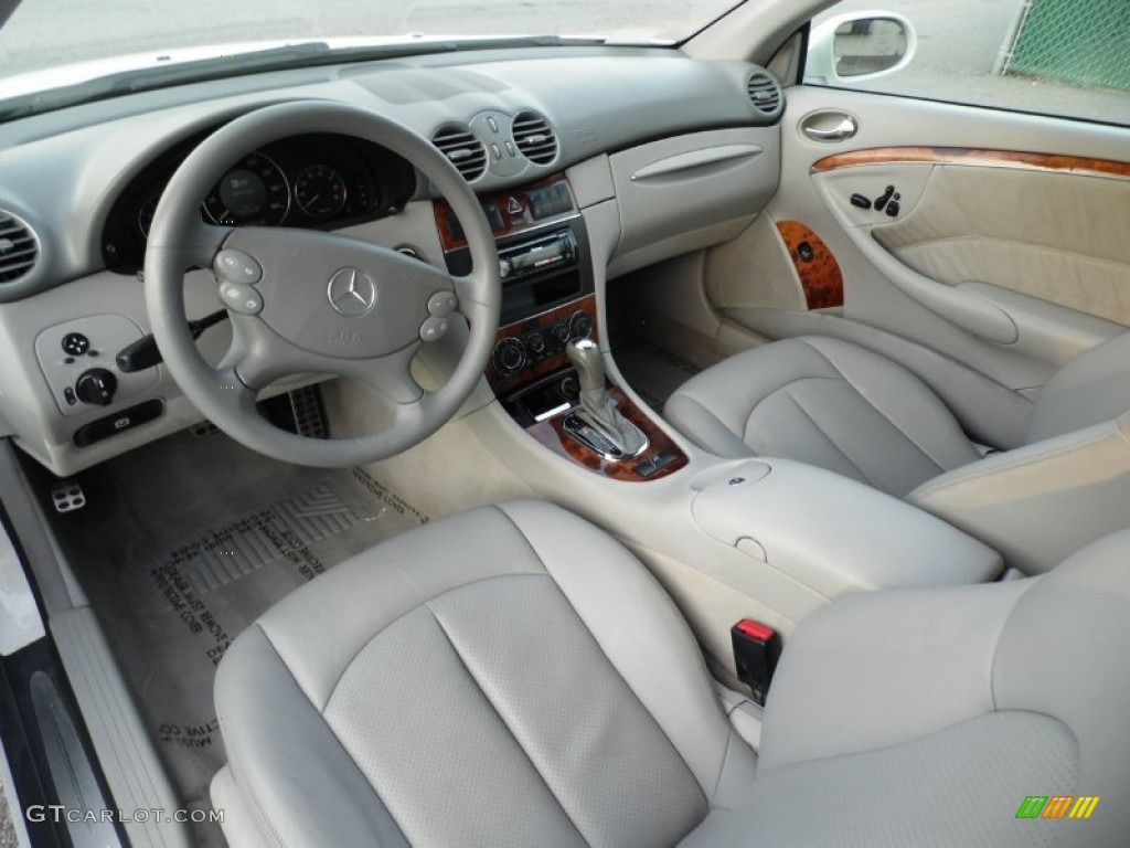 2005 CLK 320 Cabriolet - Alabaster White / Stone photo #16