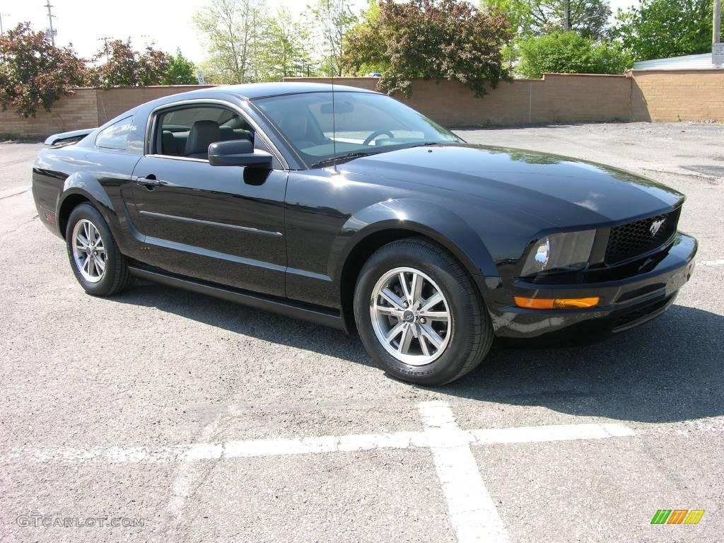 2005 Mustang V6 Premium Coupe - Black / Light Graphite photo #3