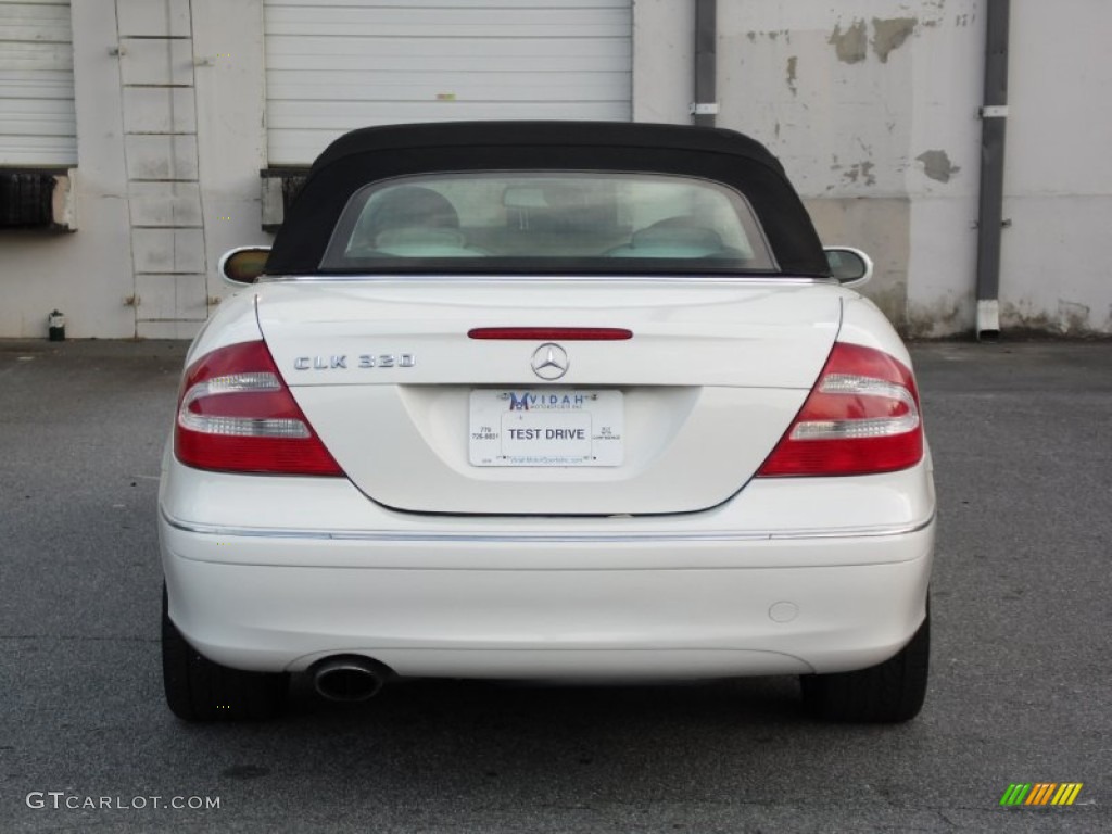 2005 CLK 320 Cabriolet - Alabaster White / Stone photo #25