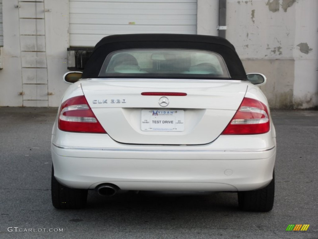 2005 CLK 320 Cabriolet - Alabaster White / Stone photo #26