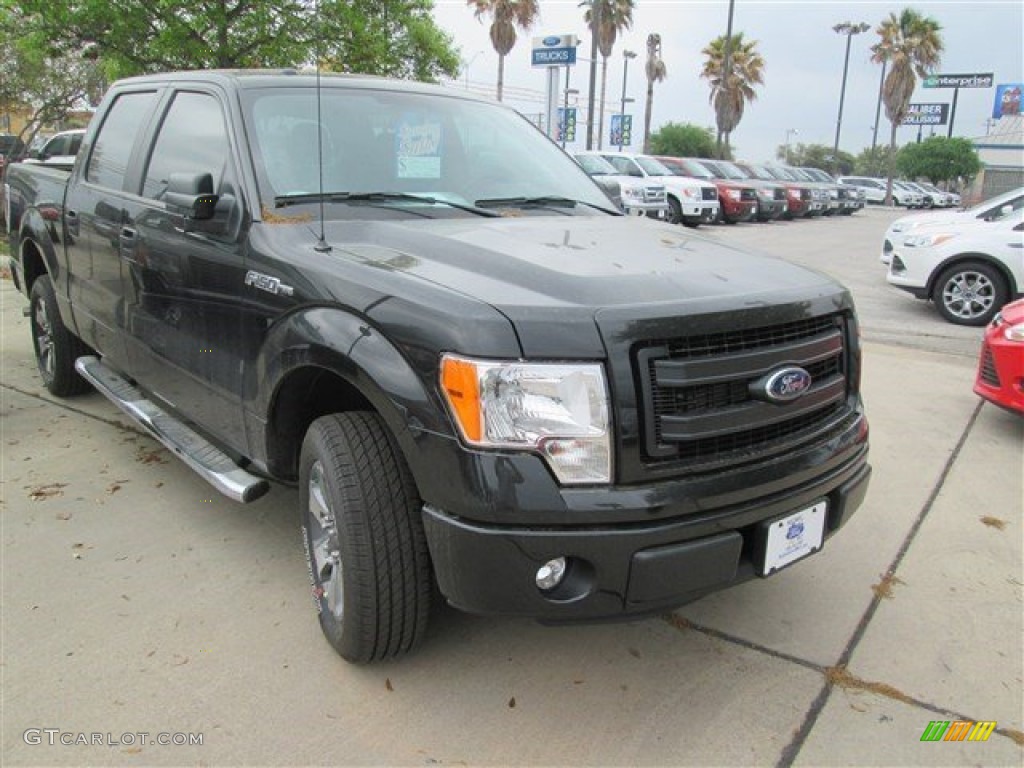 2014 F150 STX SuperCrew - Tuxedo Black / Steel Grey photo #4