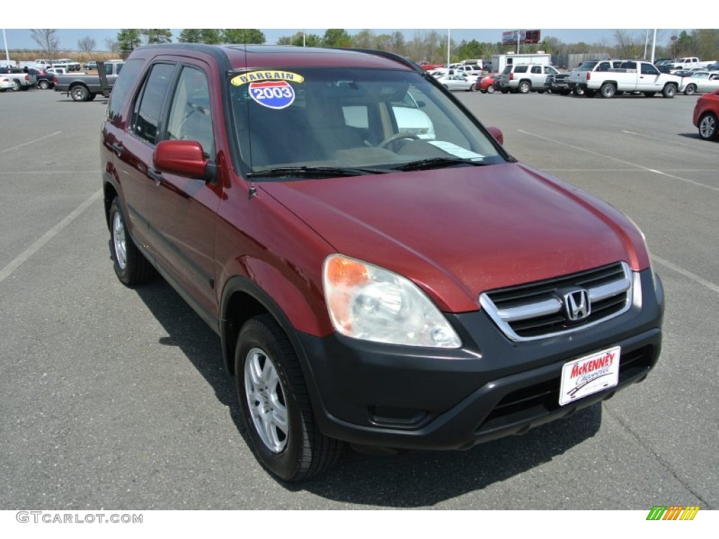 2003 CR-V EX 4WD - Chianti Red Pearl / Saddle photo #1