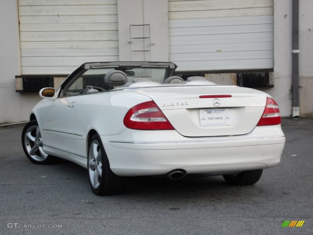 2005 CLK 320 Cabriolet - Alabaster White / Stone photo #32
