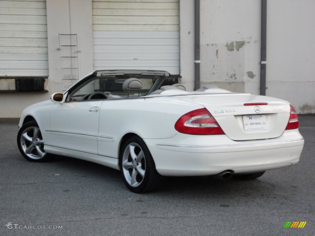 2005 CLK 320 Cabriolet - Alabaster White / Stone photo #33
