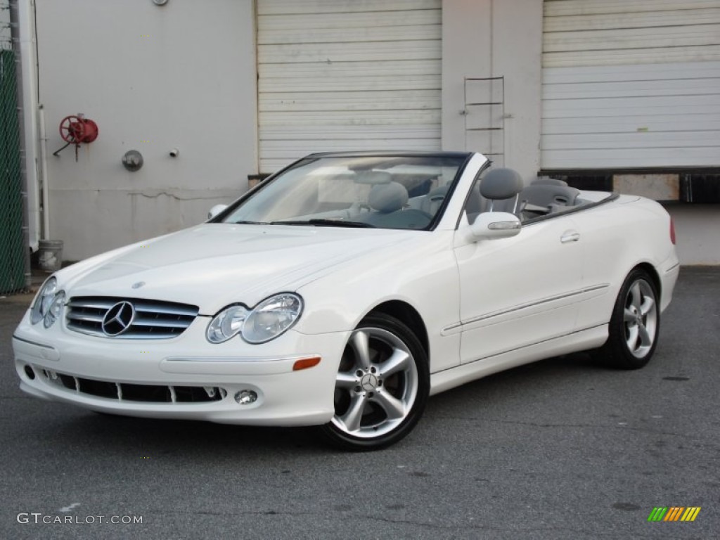 2005 CLK 320 Cabriolet - Alabaster White / Stone photo #37